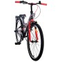 Bicicletta per bambini Volare Thombike - Ragazzi - 24 pollici - Nera Rossa - 3 marce