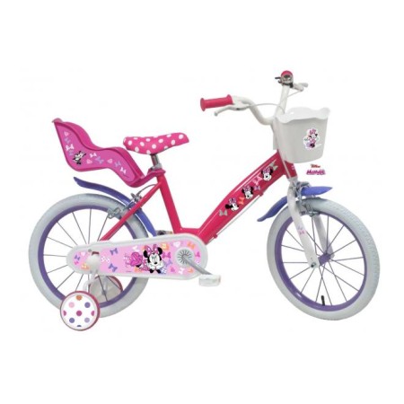 Minnie la più carina di sempre! Bicicletta per bambini - Ragazze - 16 pollici - Rosa - Due freni a mano