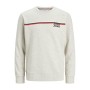 Felpa senza Cappuccio Uomo Jack & Jones JJATLAS SWEAT CREW NECK 12224602 Bianco