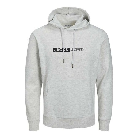 Felpa con Cappuccio Uomo Jack & Jones JJNEO SWEAT HOOD 12223701 Bianco