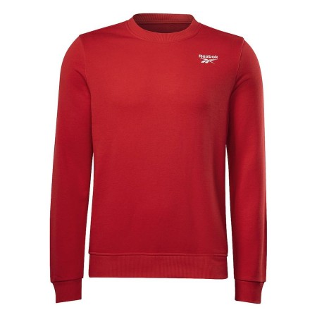 Felpa senza Cappuccio Uomo Reebok RI FT LEFT CHEST IL4041 Rosso