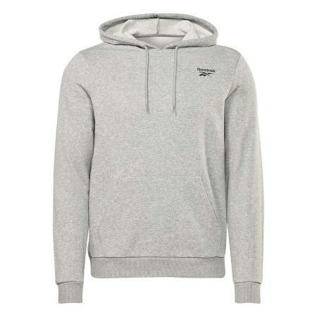 Felpa con Cappuccio Uomo Reebok RI FT LEFT CHEST OT HZ8788 Grigio