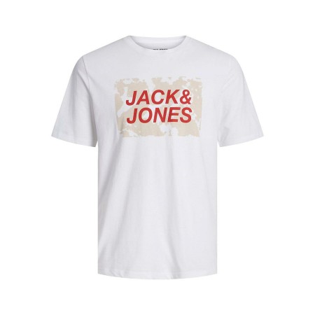 Maglia a Maniche Corte Uomo Jack & Jones TEE SS CREW NECK FST 12232356 Bianco