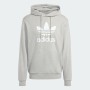 Felpa con Cappuccio Uomo Adidas TREFOIL HOODY IA4884 Grigio