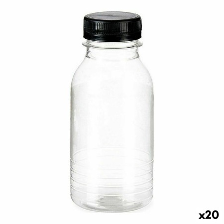 Bottiglia Trasparente Nero Plastica (500 ml) (6,5 x 19 x 6,5 cm) (20 Unità)