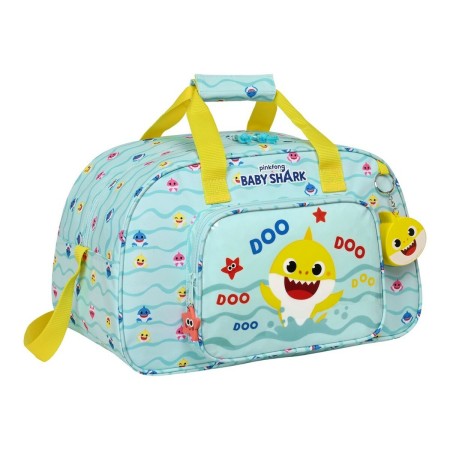 Borsa da Palestra Baby Shark Beach Day Giallo Azzurro Chiaro (40 x 24 x 23 cm)