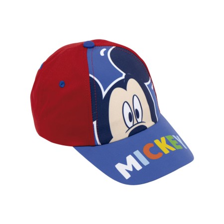 Cappellino per Bambini Mickey Mouse Happy smiles Azzurro Rosso (48-51 cm)