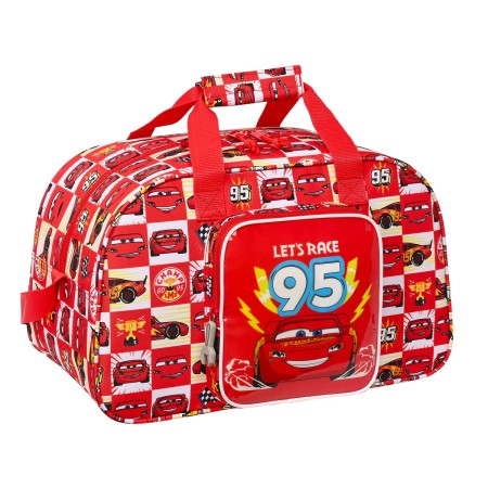 Borsa da Palestra Cars Let's race Rosso Bianco (40 x 24 x 23 cm)