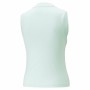 Maglia a Maniche Corte Donna Puma Slim Logo Tank Acquamarina