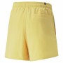 Pantaloni Corti Sportivi da Uomo Puma Ess+ Logo Power Giallo