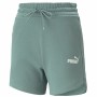 Pantaloni Corti Sportivi da Uomo Puma Ess 5" High Waist Acquamarina Verde