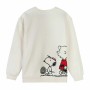 Felpa senza Cappuccio Donna Snoopy Beige