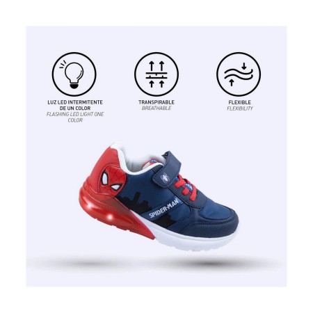 Scarpe Sportive con LED Spiderman Blu scuro