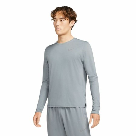 Maglia a Maniche Lunghe Uomo Nike Dri-FIT Miler Grigio