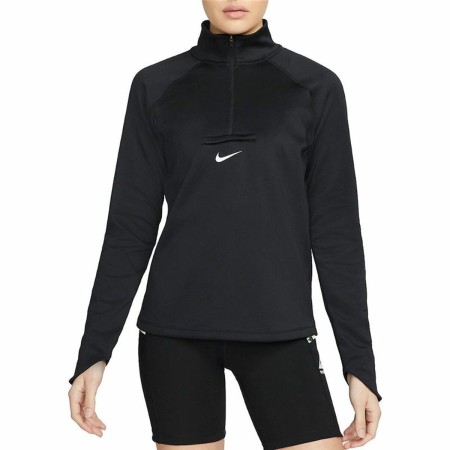 Maglia a Maniche Lunghe Nike Dri-FIT Element Running Nero Donna