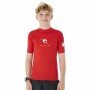 Maglia a Maniche Corte Bambino Rip Curl Corps L/S Rash Vest Rosso Lycra Surf