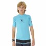 Maglia a Maniche Corte Bambino Rip Curl Corps L/S Rash Vest Azzurro Lycra Surf