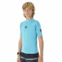 Maglia a Maniche Corte Bambino Rip Curl Corps L/S Rash Vest Azzurro Lycra Surf