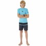 Maglia a Maniche Corte Bambino Rip Curl Corps L/S Rash Vest Azzurro Lycra Surf