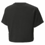 Maglia a Maniche Corte per Bambini Puma Logo Cropped Nero