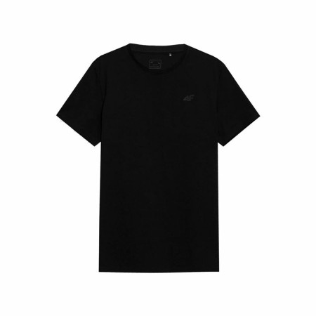 Maglia a Maniche Corte 4F Regular Plain Nero Uomo