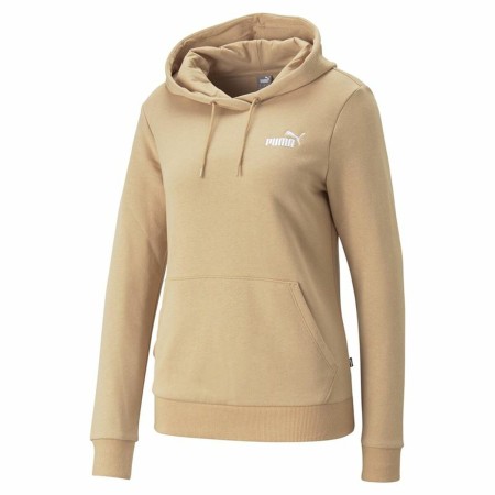 Felpa con Cappuccio Donna Puma Ess+ Embroidery Marrone