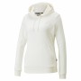 Felpa con Cappuccio Donna Puma Essentials Embroidery Bianco