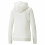 Felpa con Cappuccio Donna Puma Essentials Embroidery Bianco