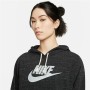 Felpa con Cappuccio Donna Nike Sportswear Gym Vintage Nero