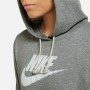 Felpa con Cappuccio Donna Nike Sportswear Gym Vintage Grigio scuro