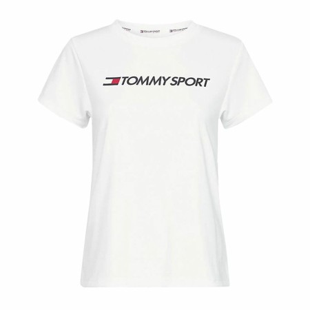 Maglia Tommy Hilfiger Logo Chest Bianco Donna