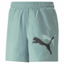 Pantaloni Corti Sportivi da Uomo Puma Ess+ Logo Power Cat Adriatic Azzurro