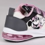 Scarpe Sportive con LED Minnie Mouse Velcro Grigio