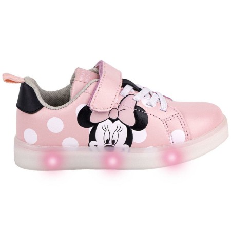 Scarpe Sportive con LED Minnie Mouse Velcro Rosa