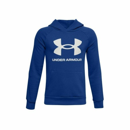 Felpa con Cappuccio Bambino Under Armour Rival Fleece Azzurro