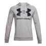 Felpa con Cappuccio Uomo Under Armour Rival Big Logo Grigio chiaro