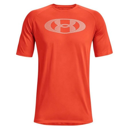 Maglia a Maniche Corte Uomo Under Armour Tech 2.0 Arancio