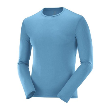 Maglia a Maniche Lunghe Uomo Salomon Agile Training LS Blu cielo Celeste