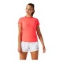 Maglia a Maniche Corte Donna Asics Court Piping Arancio Corallo