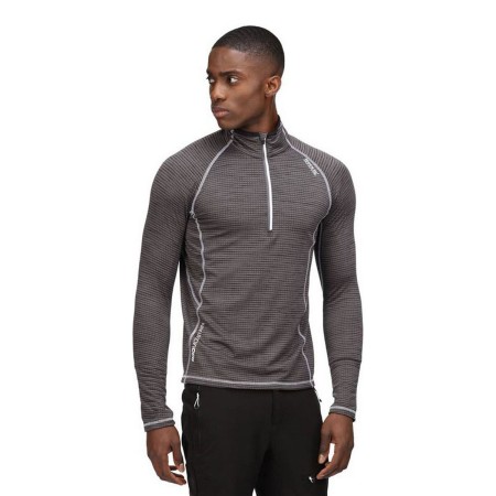 Maglia Regatta Yonder Half-Zip Nero Grigio scuro