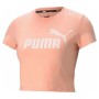 Maglia Puma Essentials Slim Logo Rosa Salmone