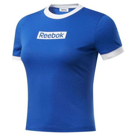 Maglia Reebok Essentials Linear Logo Azzurro