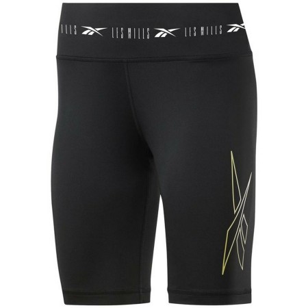 Pantaloncini Aderenti da Sport Reebok Les Mills Ciclismo Nero