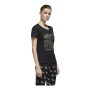 Maglia a Maniche Corte Donna Adidas Boxed Como Graphic Nero