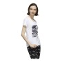 Maglia a Maniche Corte Donna Adidas Boxed Camo Bianco