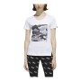 Maglia a Maniche Corte Donna Adidas Boxed Camo Bianco