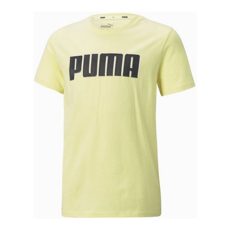 Maglia a Maniche Corte per Bambini Puma Alpha Graphic Giallo