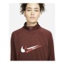 Maglia a maniche lunghe da donna Nike Dri-FIT Swoosh Run Marrone