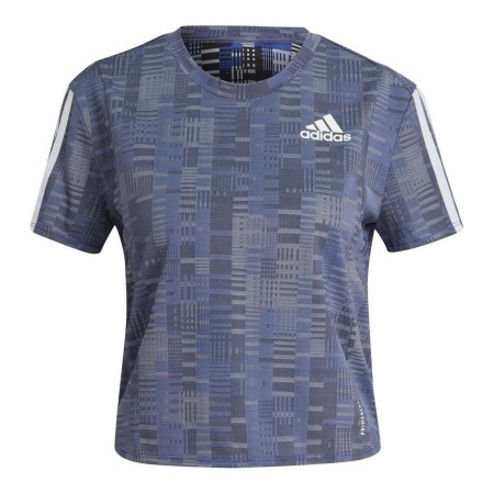 Maglia a Maniche Corte Donna Adidas Own The Run Blu Acciaio