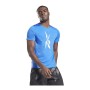 Maglia a Maniche Corte Uomo Reebok Workout Ready Activchill Azzurro